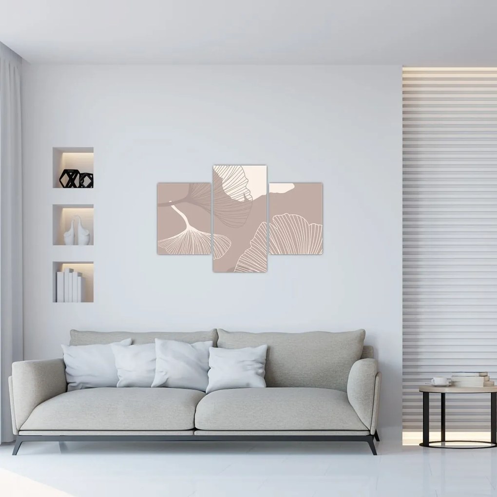 Obraz - Béžové listy N⁰1 (90x60 cm)
