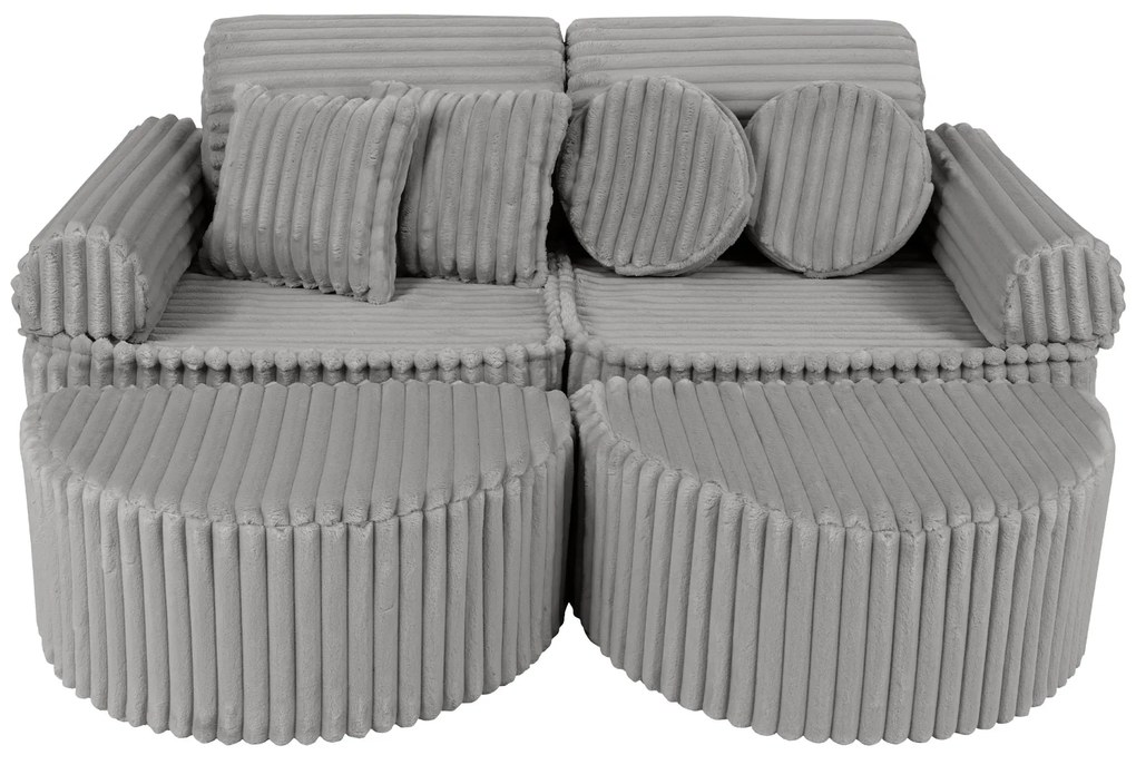 MeowBaby® Churros detská pohovka Max, Moon Dust Grey
