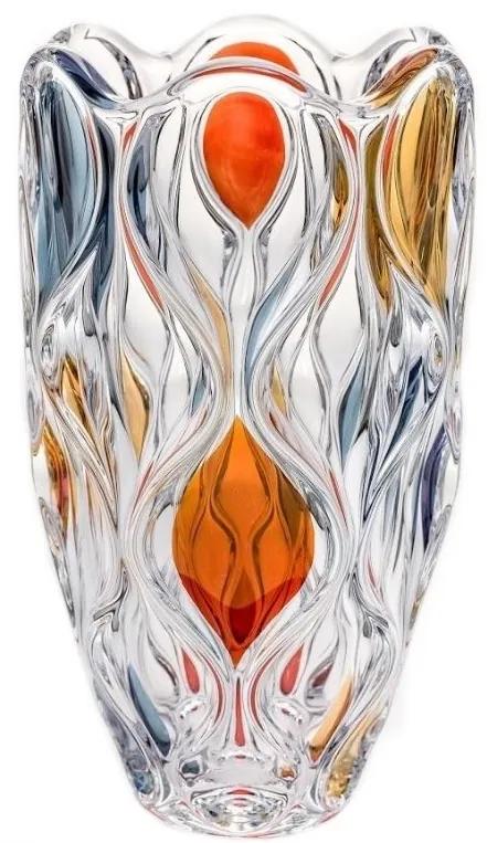 Bohemia Jihlava barevná sklenená váza Ocean 30 cm | BIANO