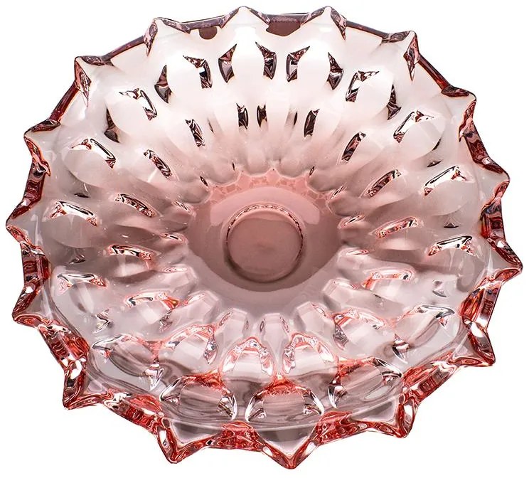 KRIŠTÁĽOVÁ MISKA BOHEMIA SAMBA PINK 350MM