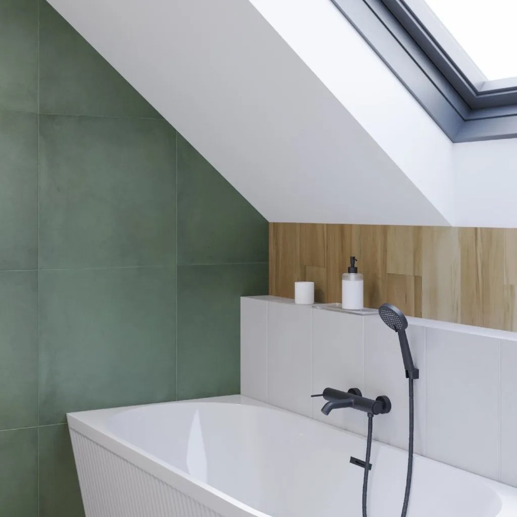 Invena Kalitea, 1-bodová ručná sprchová súprava, 2-funkcie, čierna matná, INV-AU-72-M04-V