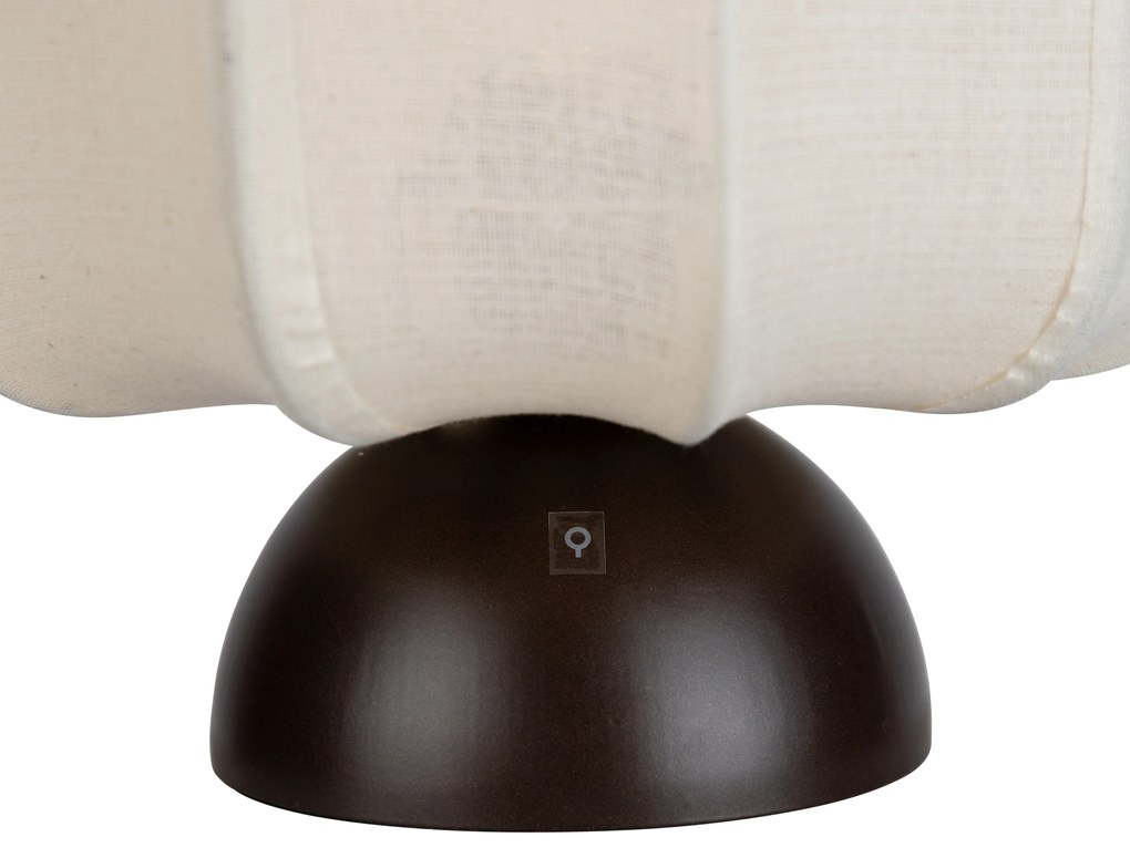 Japandi stolná lampa tmavý bronz s béžovým tienidlom - Nori