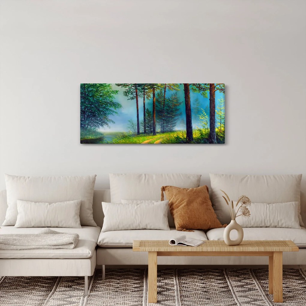 Obraz - Olejomaľba krajiny (120x50 cm)
