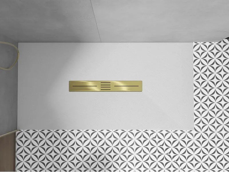 Mexen Toro, krytka sifónu pre sprchovú vaničku Toro (130-160 cm), zlatá lesklá, 43920050