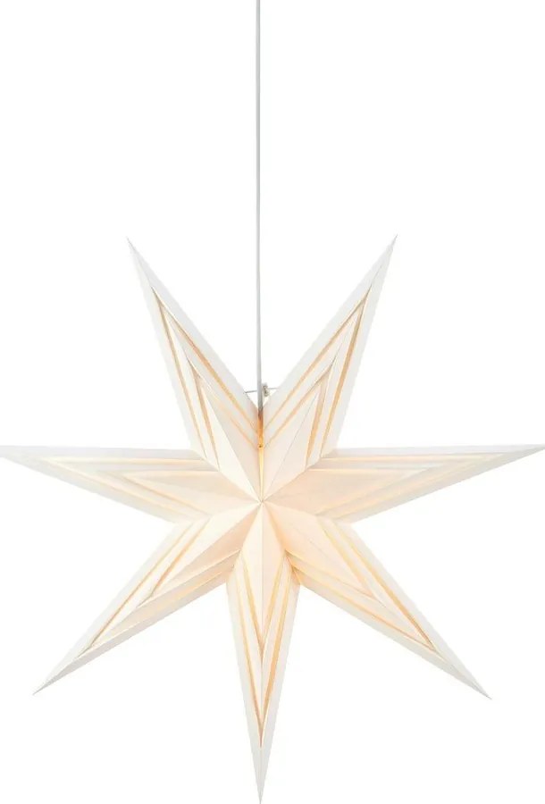 Biela závesná svetelná dekorácia s vianočným motívom ø 70 cm Sombra – Markslöjd