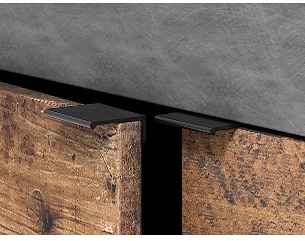 Komoda RUNEA tmavohnedá/antracit