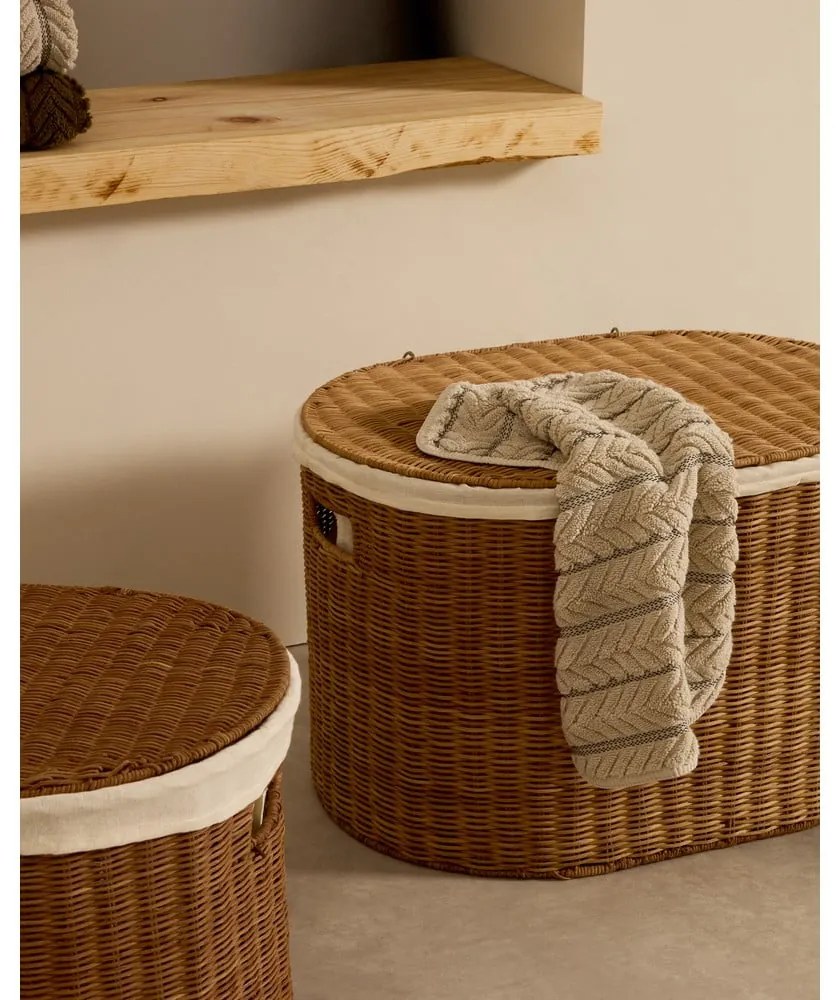 Ratanové košíky v súprave 2 ks 50x36x32 cm Indali – Kave Home