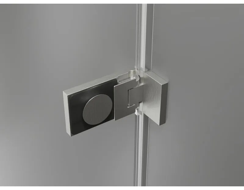 Mexen Lunar-F, skladací sprchový kút ľavý 90 x 70 cm, 8mm číre sklo, oceľový profil, 836-090-070-97-00-L
