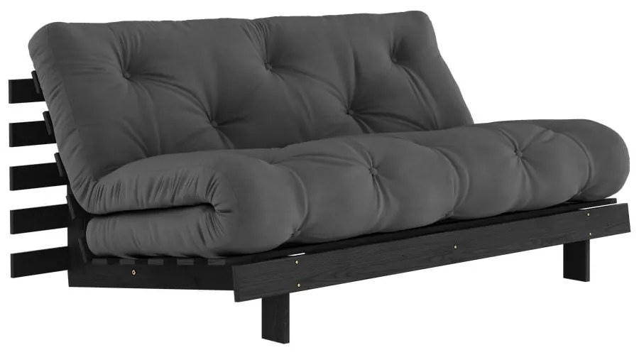 Tmavosivá rozkladacia pohovka 160 cm Roots Black Night – Karup Design