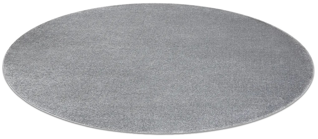 Okrúhly koberec SOFTY Jednofarebný, sivý