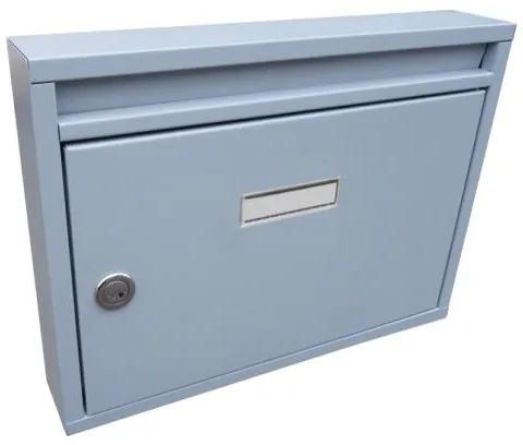 Poštová schránka DLS-E-01-B-P_S, vhod formát A4, interierové schránky, sivá RAL 7040 / Barva schránky:Šedá RAL 7040