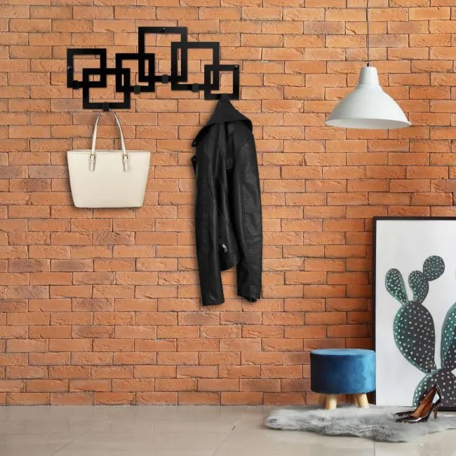 Nástenný vešiak KARDUS čierny