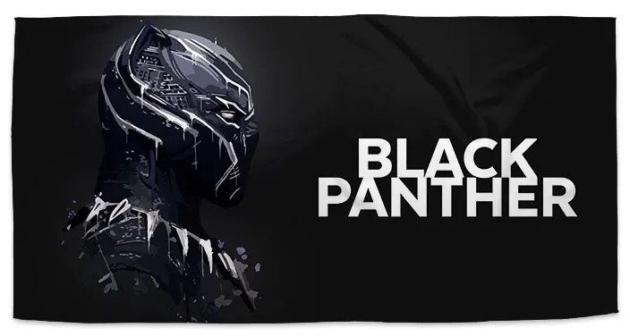 Sablio Uterák BLACK PANTHER z profilu Čierny - 30x50 cm