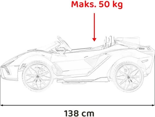 Elektrické autíčko Lamborghini SIAN červené
