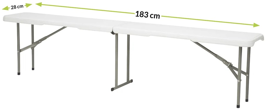 Cateringový skladací set Vivas 1+2L 180x70 cm - sivá / biela