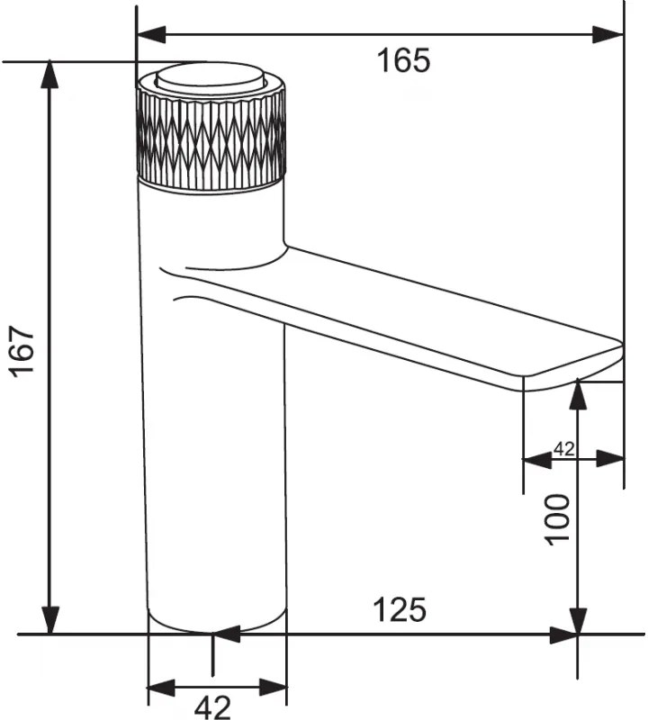 Mexen Zero+ umývadlová batéria, čierna - zlatá, 71600-75
