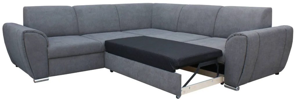 Rohová rozkladacia sedačka ROYAL L+2 sivá