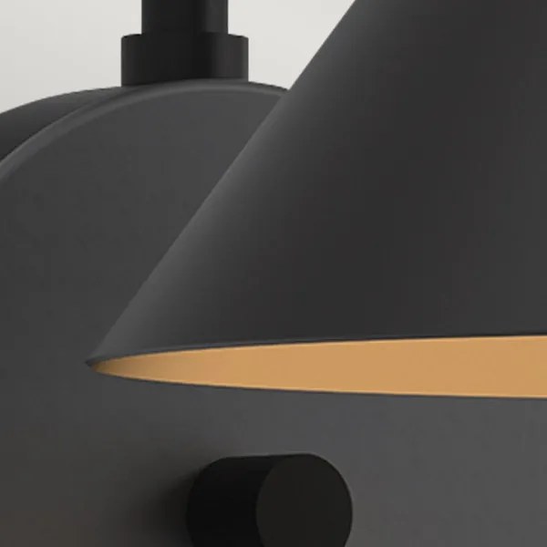 Alora Mood ALM-REMYCK-1WB-BK - Nástenné svietidlo REMYCK 1xE27/60W/230V čierne