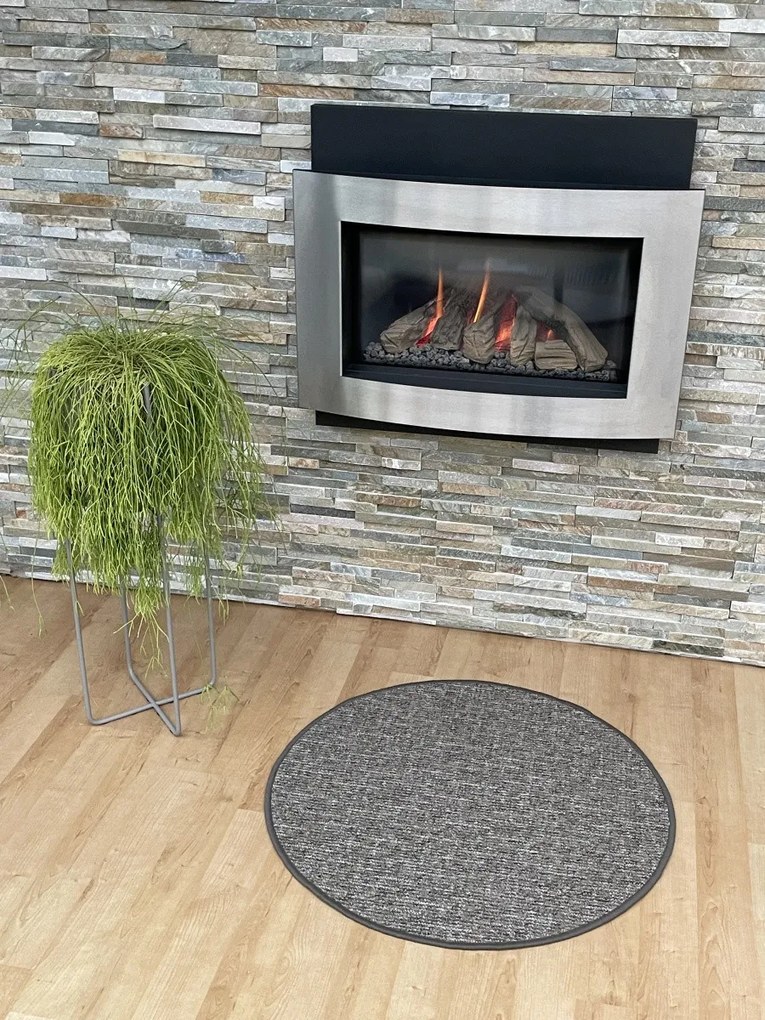 Kusový koberec Alassio hnedý okrúhly, 80x80 (priemer) kruh, hnedá, chodba / predsieň, Vopi