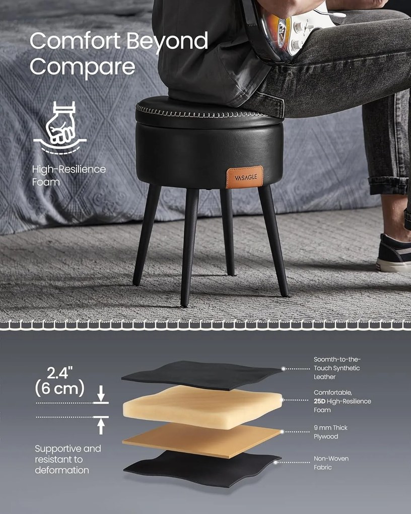 Osmanská stolička VASAGLE LOM005B01