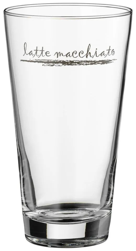 Sklenené hrnčeky s lyžičkami v striebornej farbe v súprave 6 ks 280 ml - WMF