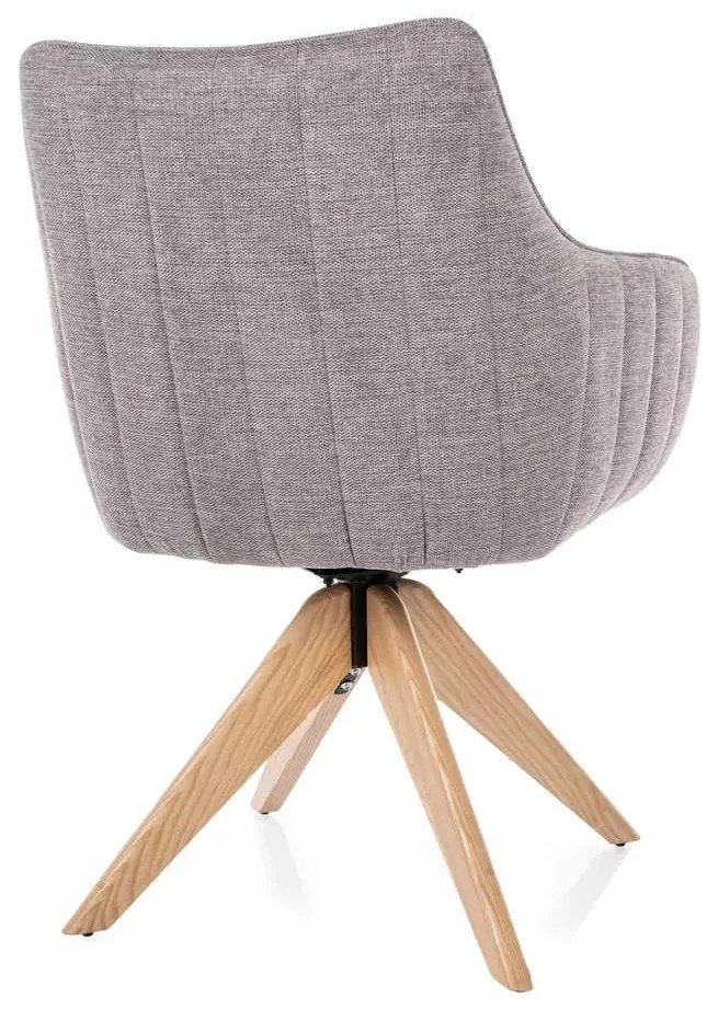 Jedálenská stolička Azalia D II, sivá / dub