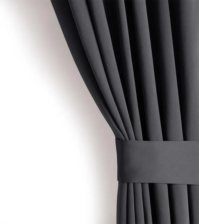 Zatemňovací záves blackout RESTILO grafitový 140 x 245 cm sada 2 ks
