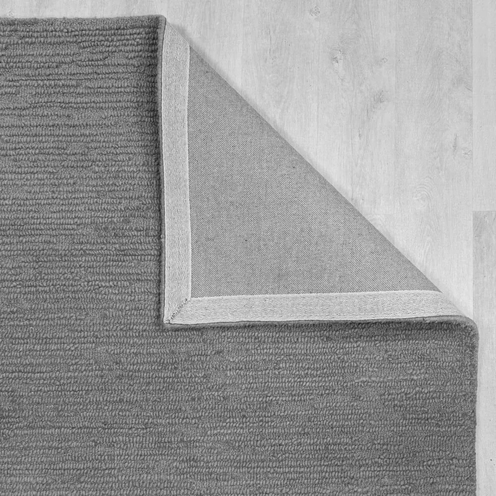 Sivý ručne tkaný vlnený koberec 160x230 cm Harris Boucle – Flair Rugs