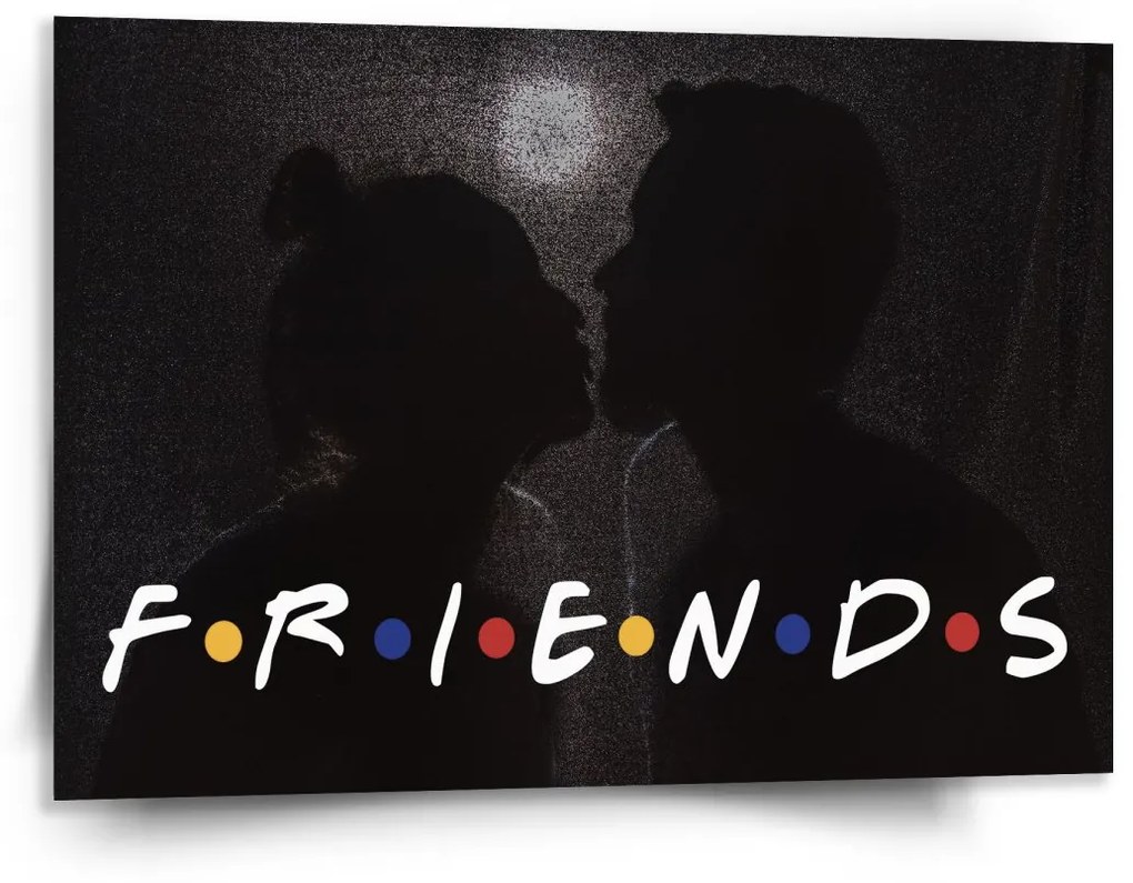 Sablio Obraz Seriál Priatelia FRIENDS Bozk - 150x110 cm