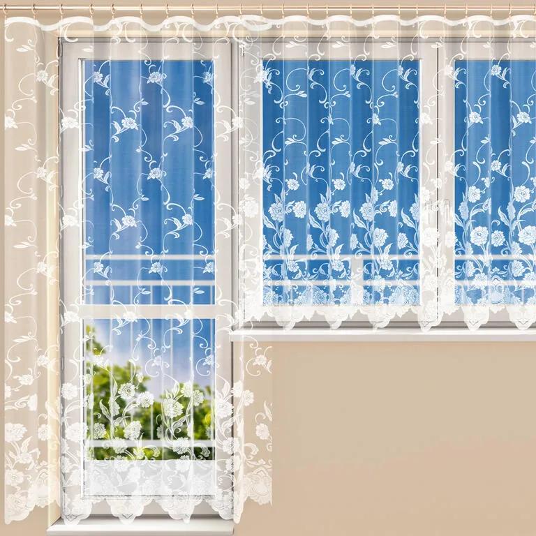 Hotová žakárová záclona DEBORA - balkónový komplet