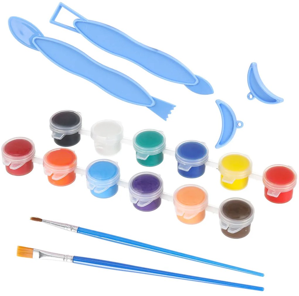 KIK Keramický kruh kreatívna sada s hlinou a farbami 600g