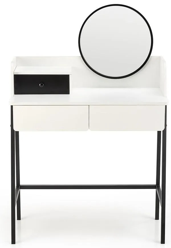Toaletný stolík Agnes biela/čierna