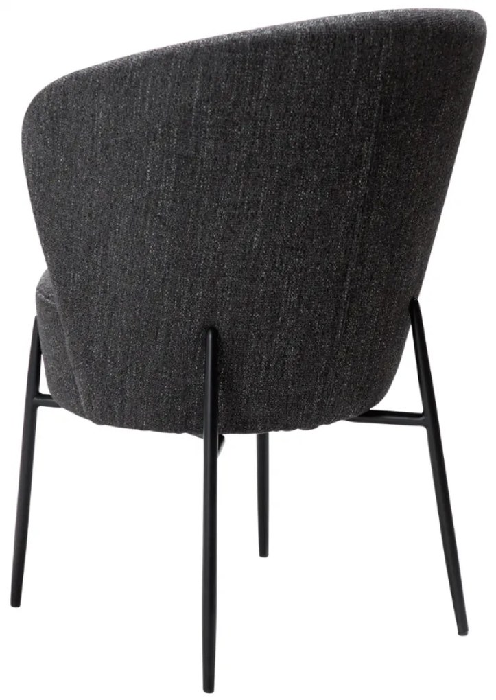ORBIT ČALÚNENÁ STOLIČKA black bouclé/black