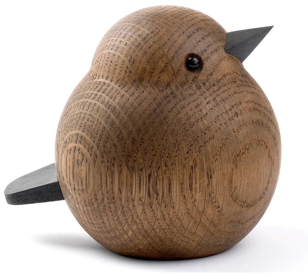 novoform Drevený vtáčik Mama Sparrow Smoke Stained Oak