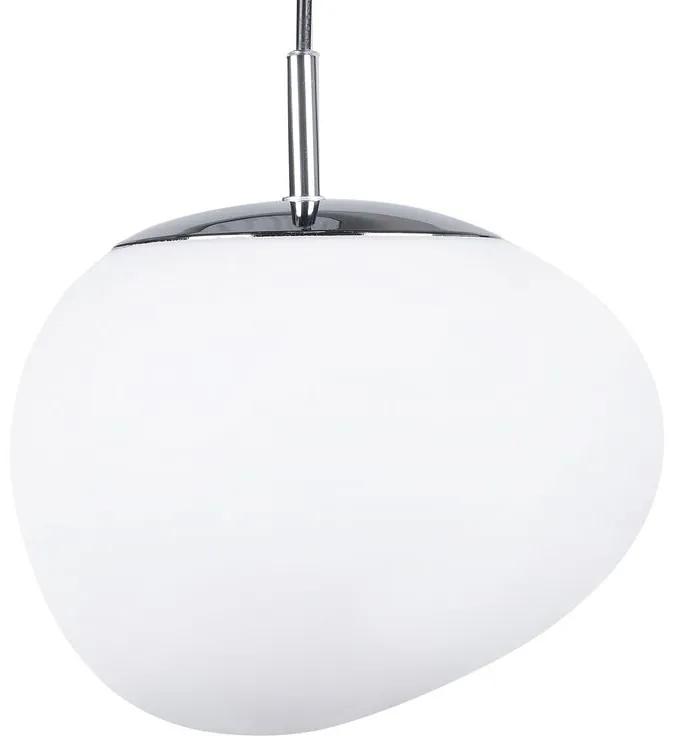 Sklenená závesná lampa biela LIFFEL Beliani