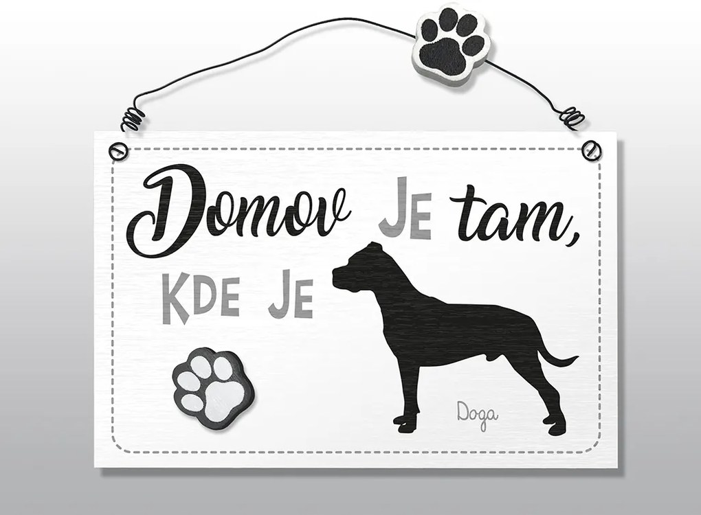 Nekupto Dekorace cedule se psem Doga