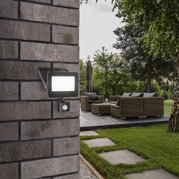 Rabalux 7068 - LED Reflektor so senzorom FLOOD LED/30W/230V 4000K IP44 čierna