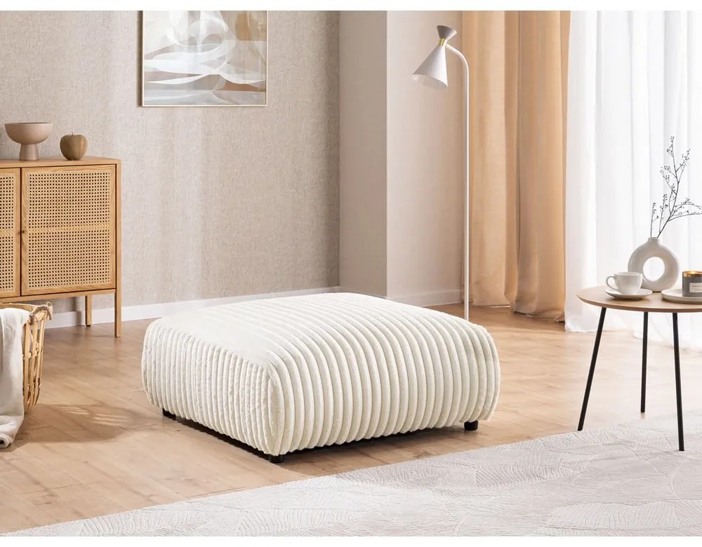 Krémová menčestrová podnožka Justin – Ropez