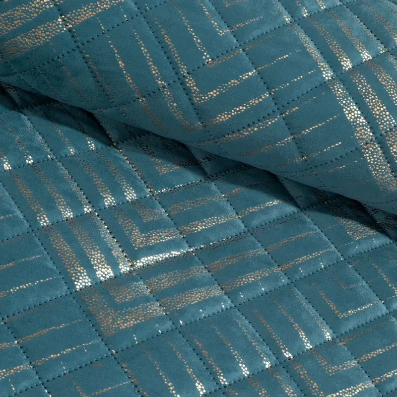 Dekorstudio Luxusný prehoz na posteľ VICTORIA2 v tyrkysovej farbe Rozmer prehozu (šírka x dĺžka): 170x210cm