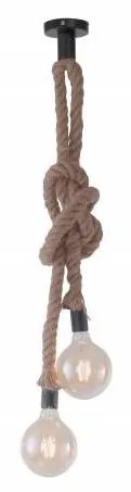 Leuchten Direkt 15482-18 - Luster na lanku ROPE 2xE27/60W/230V