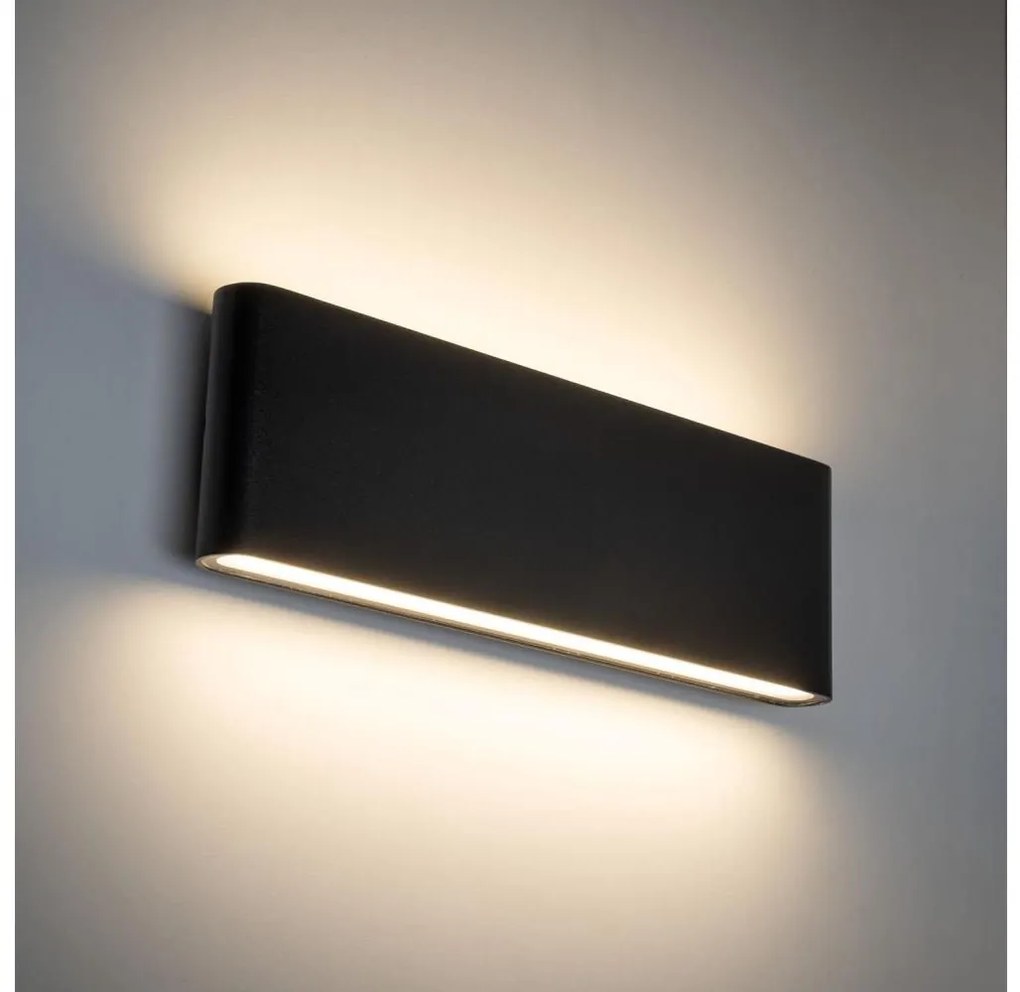 LED Vonkajšie nástenné svietidlo ARWENA 2xLED/12W/230V IP54 čierna