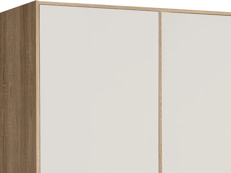 Šatníková skriňa Jupiter, 207 cm, dub sonoma/biela