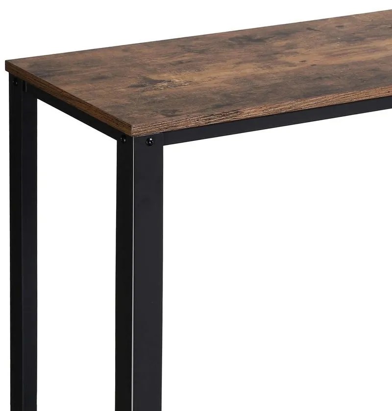 Jednoduchý konzolový stolík VASAGLE v industriálnom štýle LNT80X