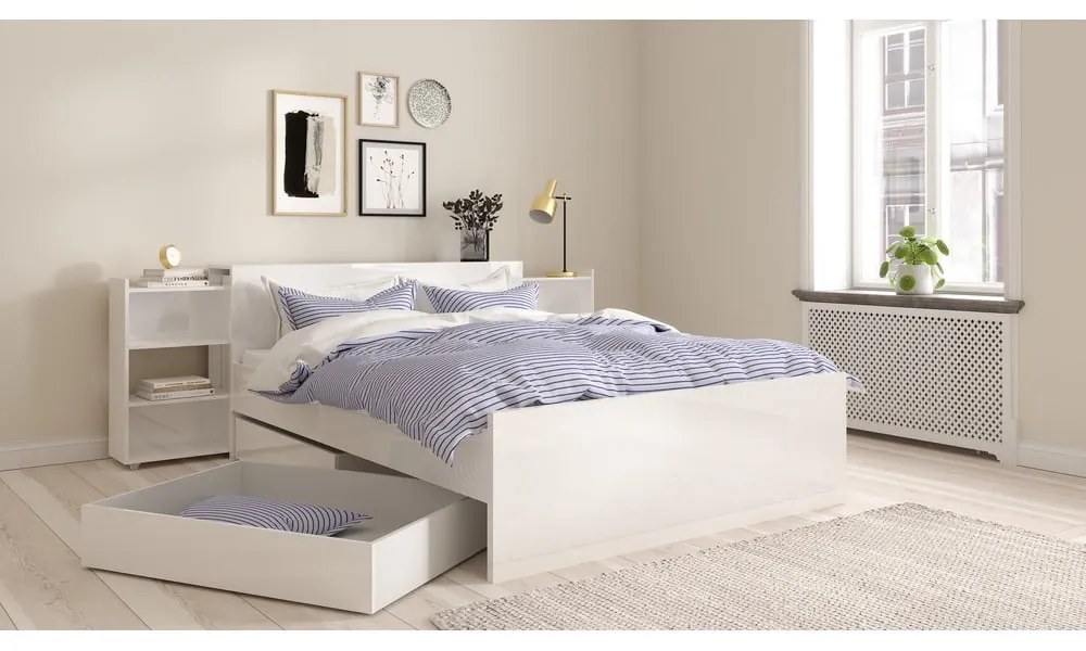 Biela dvojlôžková posteľ 160x200 cm Naia – Tvilum