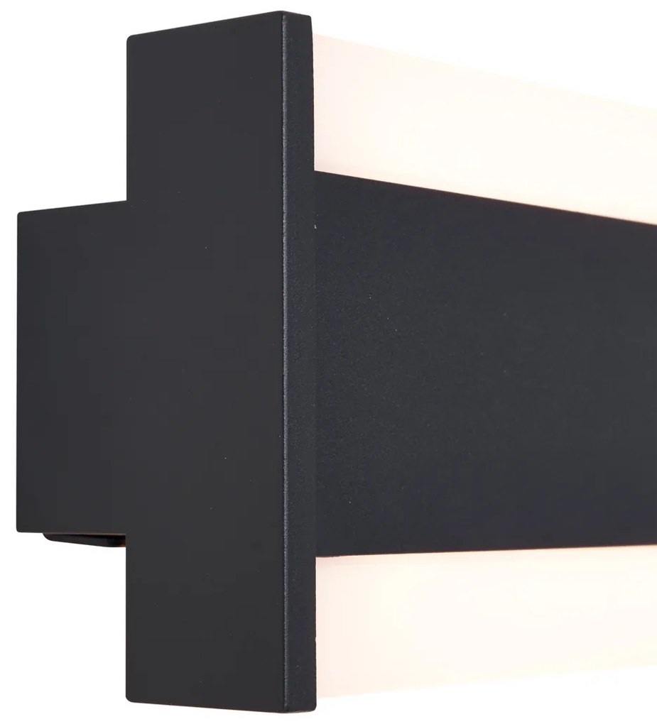 Moderná nástenná lampa čierna CCT 60cm vrátane LED IP54 - Vanya
