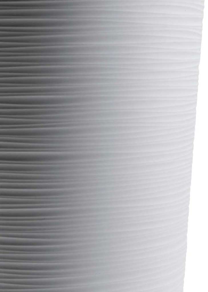PLASTOVÝ KVETINÁČ URBANIKA RIFLO 19,5X36,5 CM BIELA