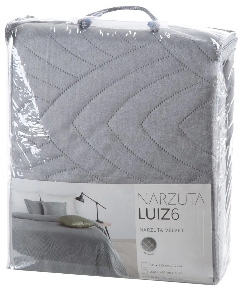 PREHOZ NA POSTEĽ LUIZ6 170X210 CM STRIEBONÝ