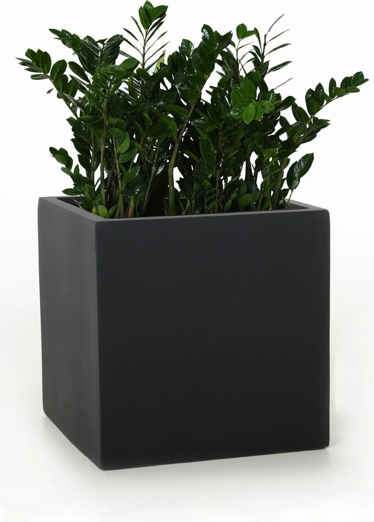 Kvetináč BLOCK, sklolaminát, 60x60x60 cm, antracit