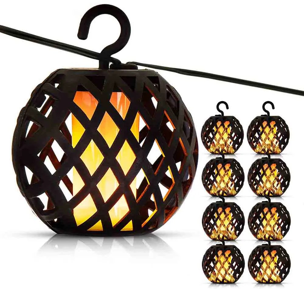 Bezdoteku LEDSolar FireFly solárne reťaz s 8 guľami, IPRO, 1W, teplá farba