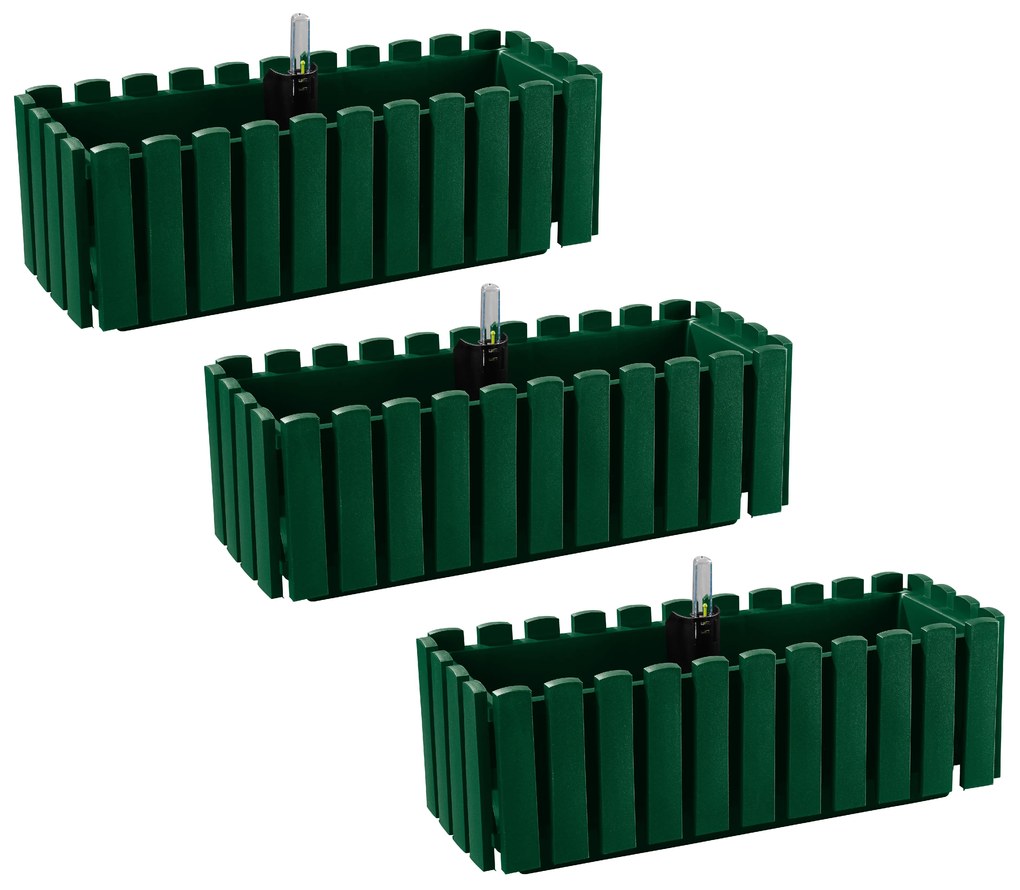 Parkside®  Kvetináč Kensington, 50 cm, zelená, 3 kusy  (800008780)